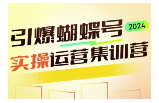 引爆蝴蝶号实操运营，助力你深度掌握蝴蝶号运营，实现高效实操，开启流量变现之路-爱来米资源