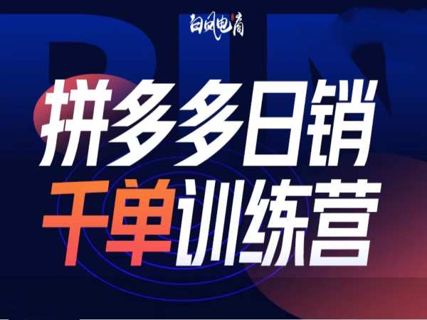 拼多多日销千单训练营第32期，2025开年变化和最新玩法-爱来米资源